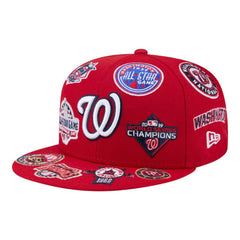 Washington Nationals New Era All Over 59FIFTY Fitted Hat - Red Hats