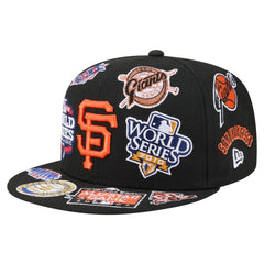 San Francisco Giants New Era All Over 59FIFTY Fitted Hat - Black Hats