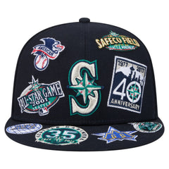 Seattle Mariners New Era All Over 59FIFTY Fitted Hat - Navy Hats