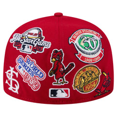 St. Louis Cardinals New Era All Over 59FIFTY Fitted Hat - Red Hats
