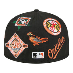 Baltimore Orioles New Era All Over 59FIFTY Fitted Hat - Black Hats