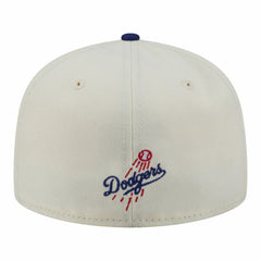 Los Angeles Dodgers New Era Two-Tone Stitch 59FIFTY Fitted Hat - Cream Hats