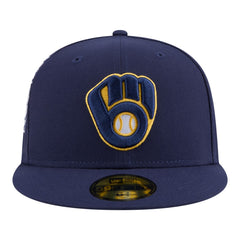 Milwaukee Brewers New Era Hidden Hit 59FIFTY Fitted Hat - Navy Hats