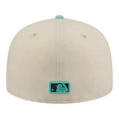 Boston Red Sox New Era Two-Tone Color Pack 59FIFTY Fitted Hat - Light Beige/Turquoise Hats