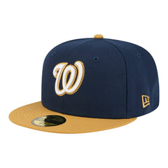 Washington Nationals New Era Two-Tone Color Pack 59FIFTY Fitted Hat - Navy/Khaki Hats