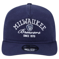 Milwaukee Brewers New Era Stacked 19TWENTY Adjustable Hat - Navy Hats