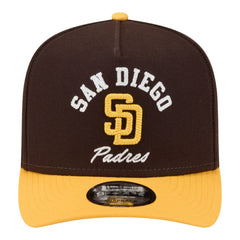 San Diego Padres New Era Arched A-Frame 9FIFTY Adjustable Hat - Brown/Gold Hats