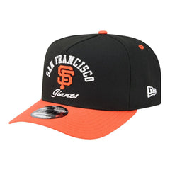 San Francisco Giants New Era Arched A-Frame 9FIFTY Adjustable Hat - Black/Orange Hats