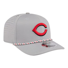 Cincinnati Reds New Era Sport Rope 9SEVENTY Adjustable Hat - Gray Hats
