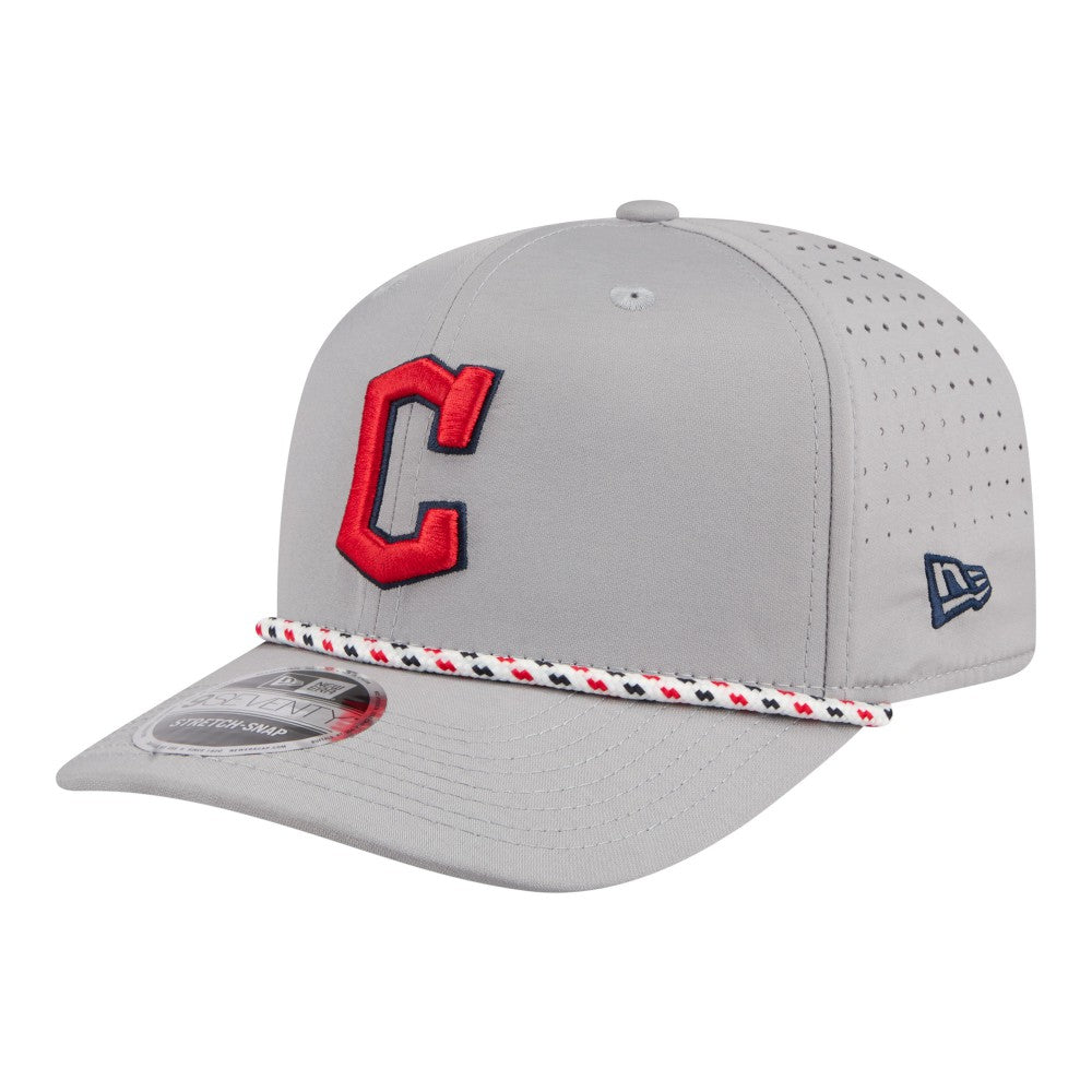 Cleveland Guardians New Era Sport Rope 9SEVENTY Adjustable Hat - Gray Hats