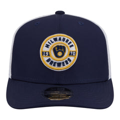 Milwaukee Brewers New Era Active 9SEVENTY Adjustable Trucker Hat - Navy Hats