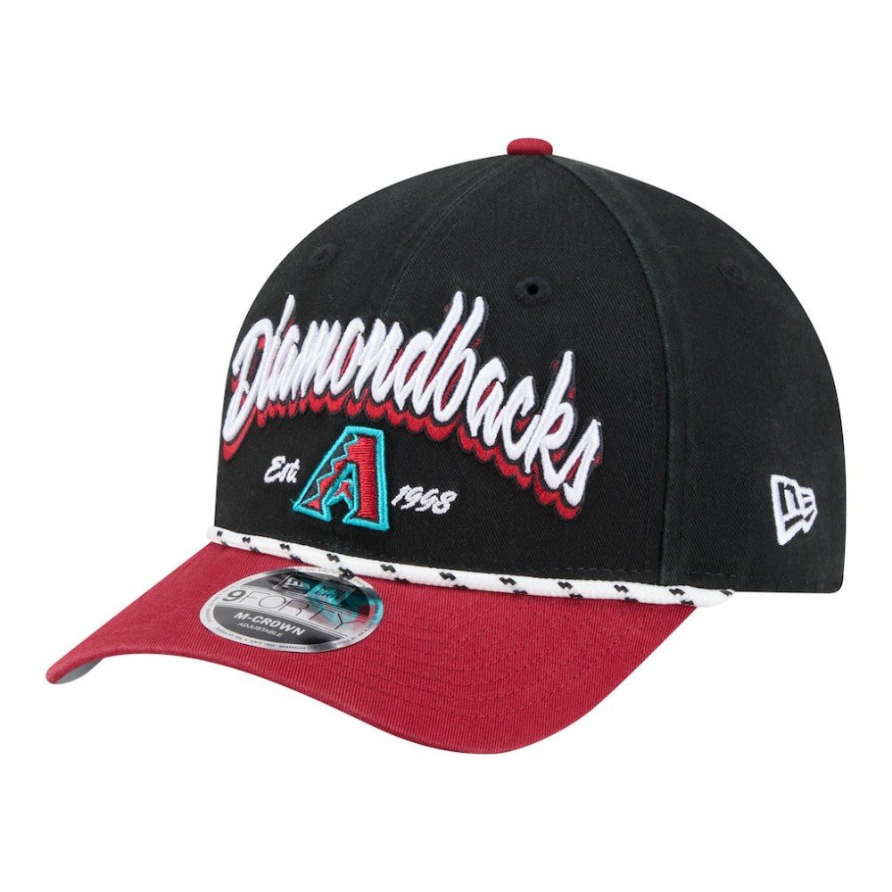 Arizona Diamondbacks New Era Team Loyal 9FORTY M-Crown Adjustable Hat - Black/Red Hats