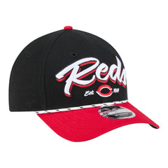 Cincinnati Reds New Era Team Loyal 9FORTY M-Crown Adjustable Hat - Black/Red Hats