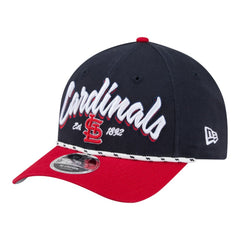 St. Louis Cardinals New Era Team Loyal 9FORTY M-Crown Adjustable Hat - Navy/Red Hats