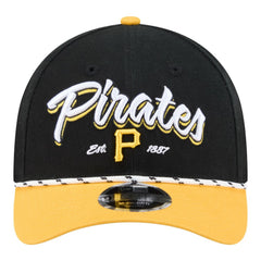 Pittsburgh Pirates New Era Team Loyal 9FORTY M-Crown Adjustable Hat - Black/Gold Hats