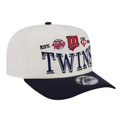 Minnesota Twins New Era Throwback Tri-Hit A-Frame 9FIFTY Adjustable Hat - Cream Hats