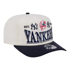 New York Yankees New Era Throwback Tri-Hit A-Frame 9FIFTY Adjustable Hat - Cream Hats