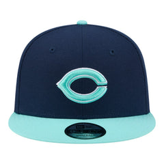 Cincinnati Reds New Era 2-Tone Color Pack 9FIFTY Snapback Hat - Navy/Turquoise Hats