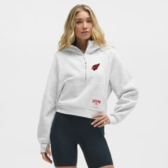 Arizona Cardinals lululemon Women's Scuba Oversized Half-Zip Hoodie - Heathered Core Ultra Light Grey Hoodies