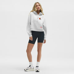 Cleveland Browns lululemon Women's Scuba Oversized Half-Zip Hoodie - Heathered Core Ultra Light Grey Hoodies