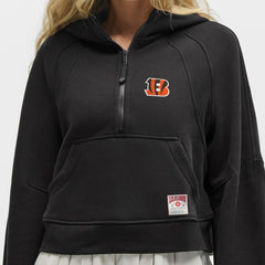 Cincinnati Bengals lululemon Women's Scuba Oversized Half-Zip Hoodie - Black Hoodies