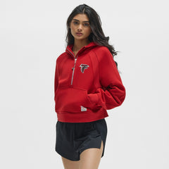 Atlanta Falcons lululemon Women's Scuba Oversized Half-Zip Hoodie - College Crimson Hoodies