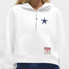 Dallas Cowboys lululemon Women's Scuba Oversized Half-Zip Hoodie - White Hoodies