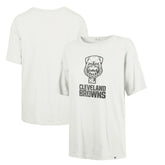 Cleveland Browns '47 Women's Dawg Pound XL Premier Sadie Oversized T-Shirt - Cream T-shirts