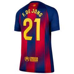 Frenkie de Jong Barcelona Women's 2025/26 Home Replica Jersey Navy - Nike sale