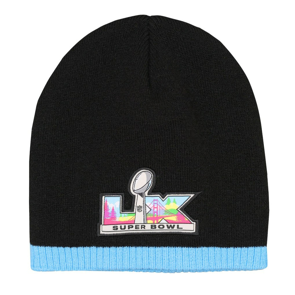 Super Bowl LX Outerstuff Youth Uncuffed Knit Hat - Black Hats