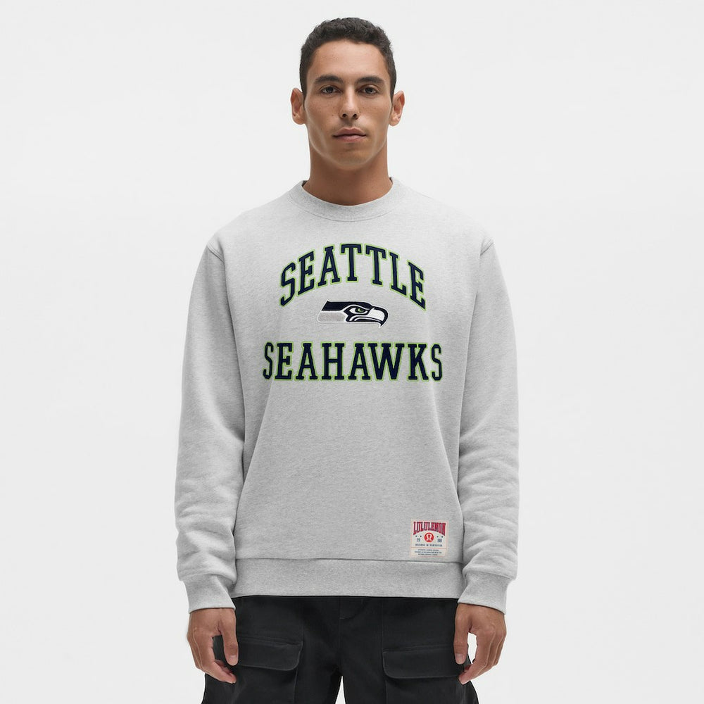 Seattle Seahawks lululemon Steady State Sweatshirt - Heathered Silver Drop Sweatshirts