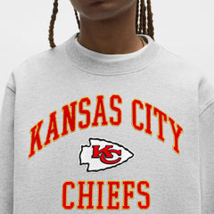 Kansas City Chiefs lululemon Steady State Sweatshirt - Heathered Silver Drop Sweatshirts