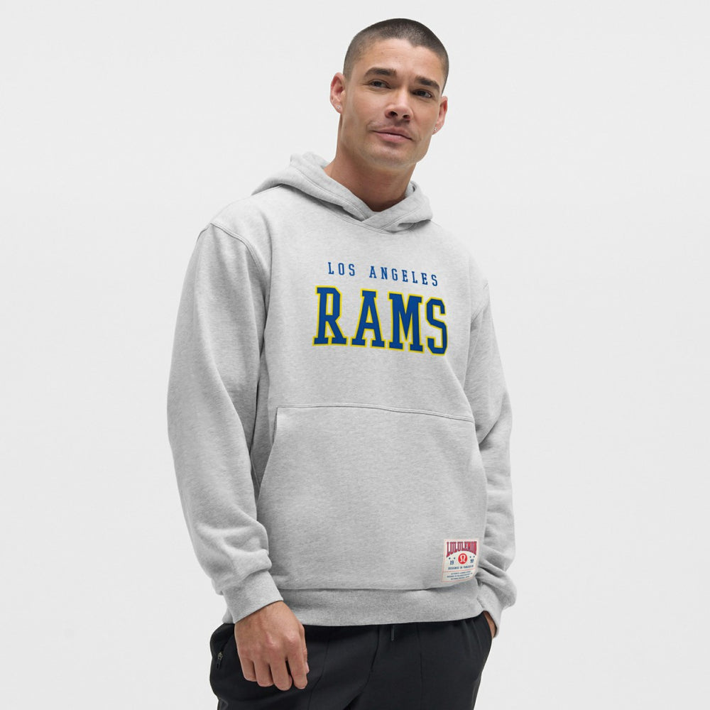 Los Angeles Rams lululemon Steady State Pullover Hoodie - Heathered Silver Drop Hoodies