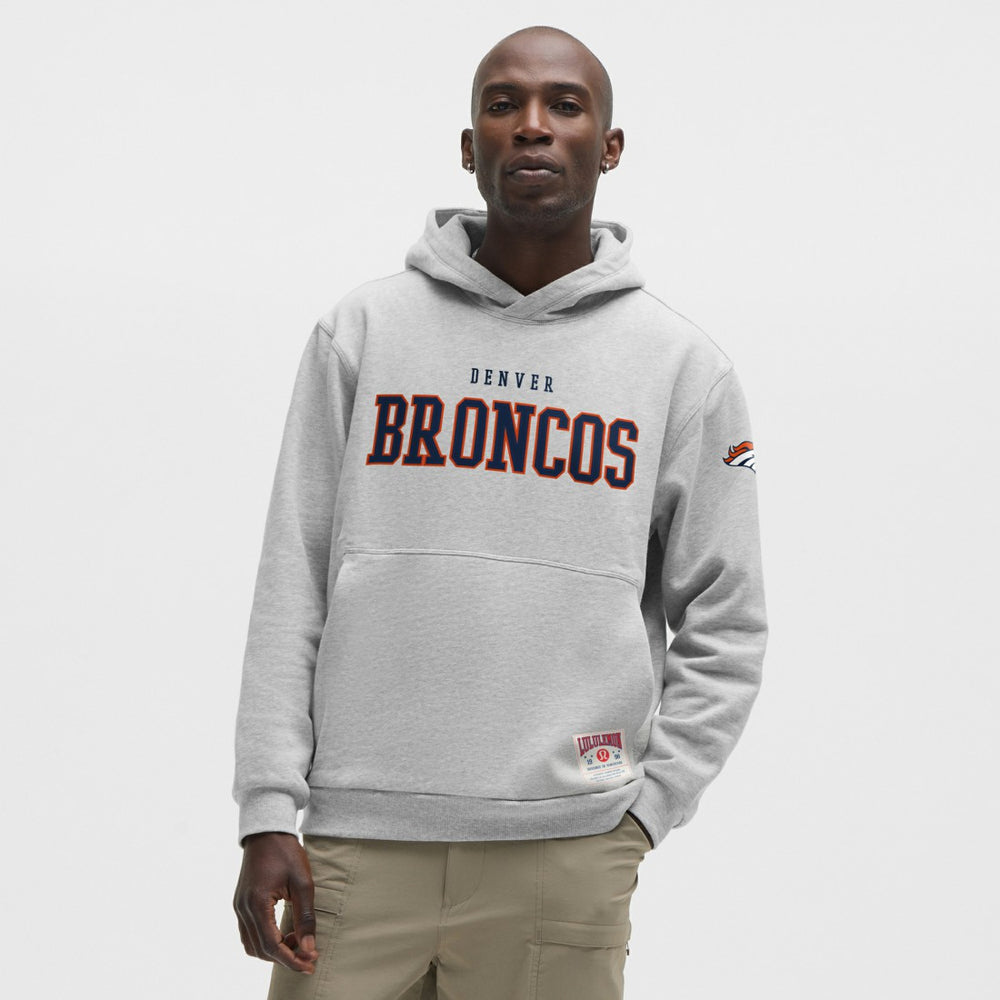 Denver Broncos lululemon Steady State Pullover Hoodie - Heathered Silver Drop Hoodies