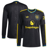 Manchester United 2025/26 Third Replica Long Sleeve Jersey Black - Adidas for sale