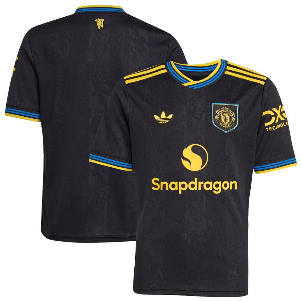 Manchester United Youth 2025/26 Third Replica Jersey Black - Adidas on sale