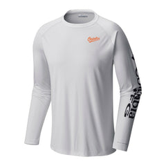 Baltimore Orioles Columbia Terminal Tackle Long Sleeve Shirt - White