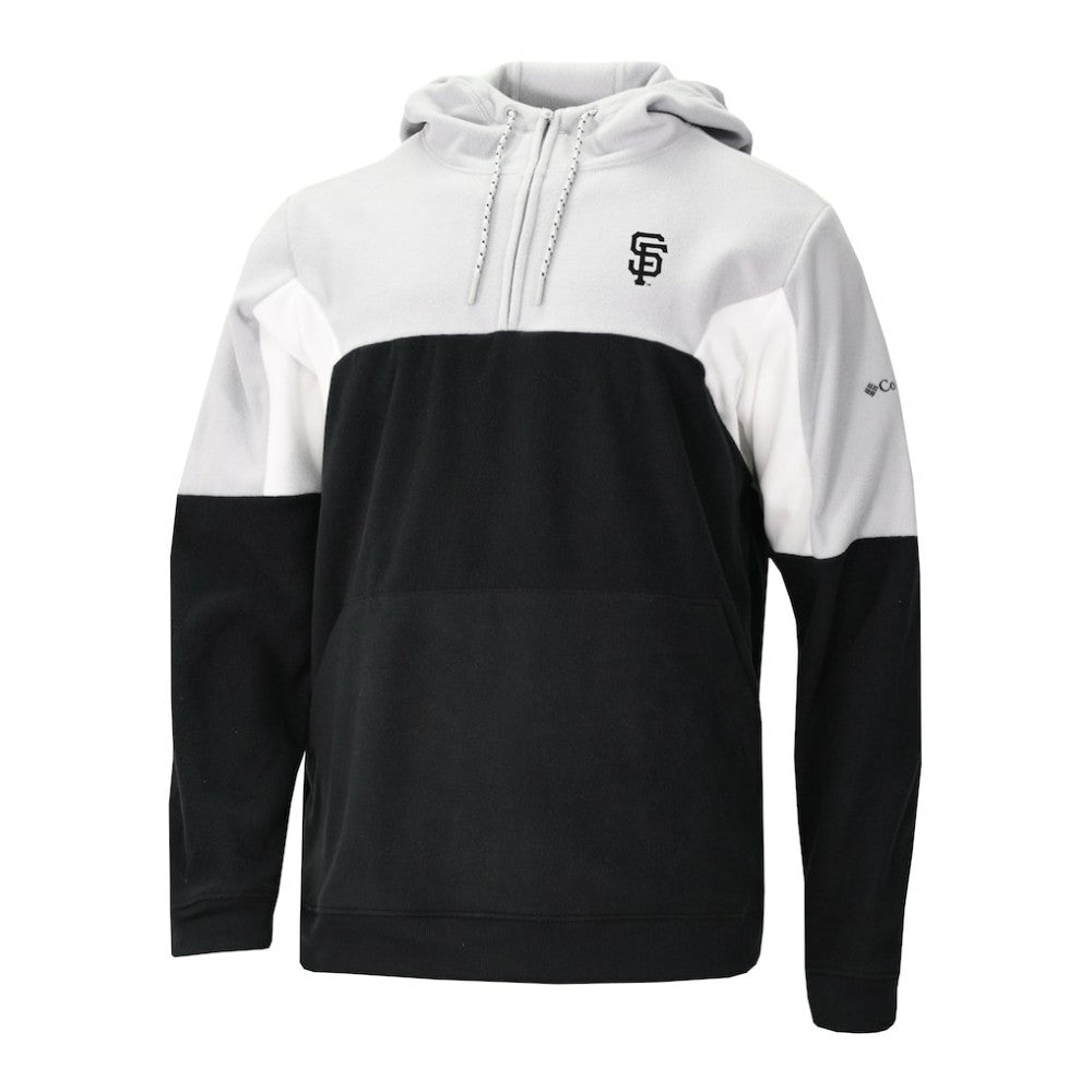 San Francisco Giants Columbia Men's Lodge Fleece Quarter-Zip Hoodie - Black Hoodies