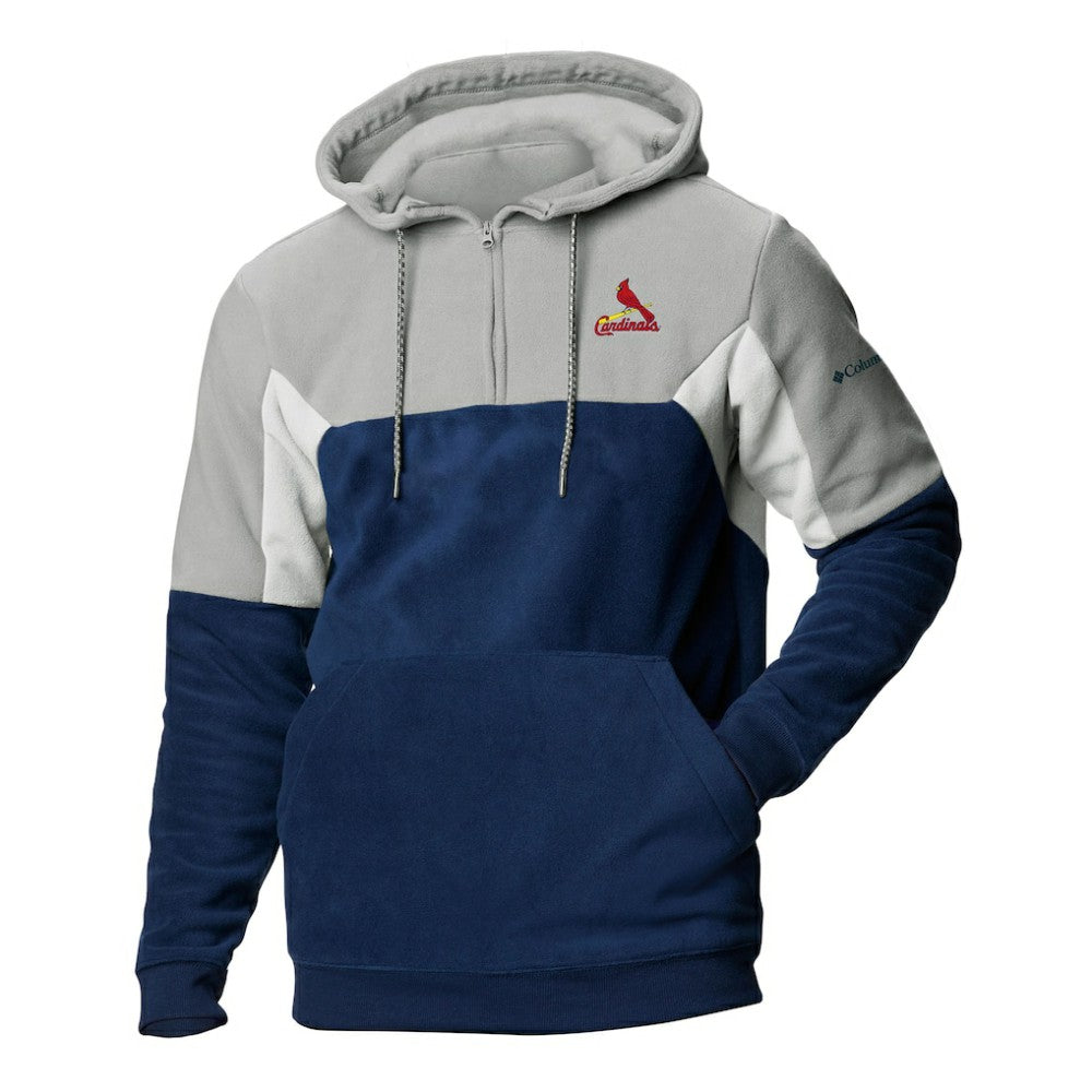 St. Louis Cardinals Columbia Men's Lodge Fleece Quarter-Zip Hoodie - Navy Hoodies