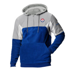 Texas Rangers Columbia Men's Lodge Fleece Quarter-Zip Hoodie - Royal Hoodies