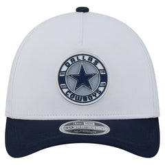 Dallas Cowboys New Era Patch 39THIRTY A-Frame M-Crown Perforated Flex Hat - White/Navy Hats