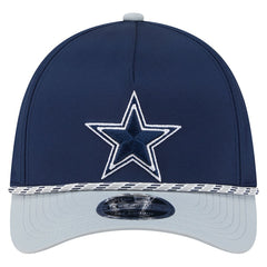 Dallas Cowboys Rope M-Crown A-Frame 39THIRTY Flex Hat - Navy/Silver Hats