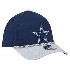 Dallas Cowboys Rope M-Crown A-Frame 39THIRTY Flex Hat - Navy/Silver Hats