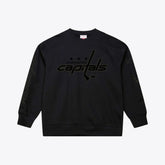 Washington Capitals Mitchell & Ness Phantom Fleece Crew Neck Sweatshirt - Black | US 203279092