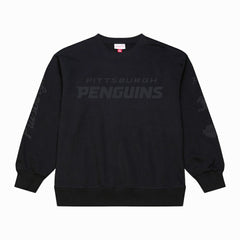 Pittsburgh Penguins Mitchell & Ness Phantom Fleece Crew Neck Sweatshirt - Black | US 203279103