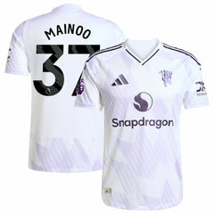 Kobbie Mainoo Manchester United 2025/26 Away Player Jersey White - Adidas on sale