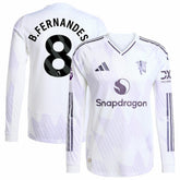 Bruno Fernandes Manchester United 2025/26 Away Long Sleeve Player Jersey White - Adidas outlet