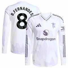 Bruno Fernandes Manchester United 2025/26 Away Long Sleeve Player Jersey White - Adidas outlet