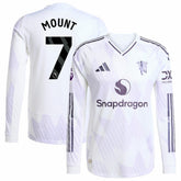 Mason Mount Manchester United 2025/26 Away Long Sleeve Player Jersey White - Adidas for sale