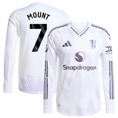 Mason Mount Manchester United 2025/26 Away Long Sleeve Player Jersey White - Adidas for sale